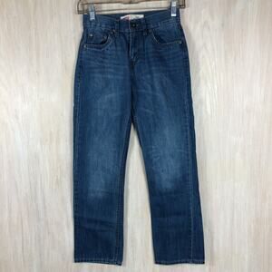Levi’s 514 Straight Leg Dark Wash 100% Cotton Denim Jeans Youth Boys 14 Slim